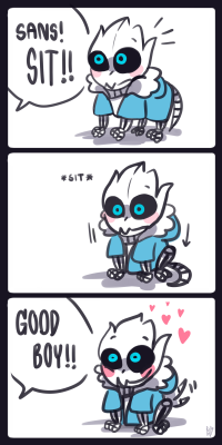 mooncatyao:  lunaka49:  Yas…for me..gaster blaster sans look just like lil pup♥♥  So fxxking cute!!!!!