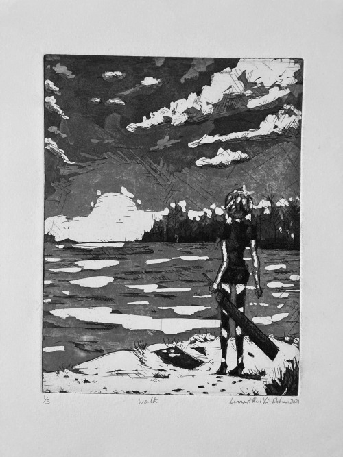 Throwback To That One Time I Was Able To Make Some Prints With A Copper Plate And Aquatint.