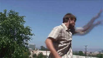 sizvideos:  Crazy Wedding Proposal - From Siz app (iOS / Android)Video  lol… This has to be fake… that thing is a solid 15 ft from the building, no way he lands that, right in the middle, just stumbling over the edge….