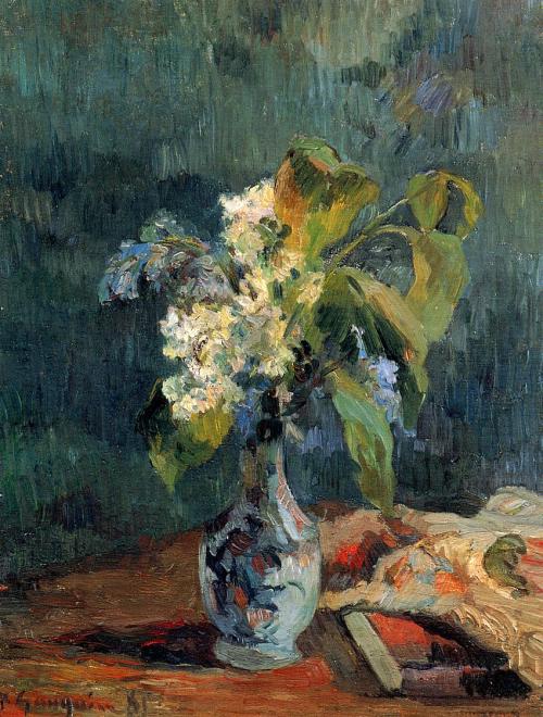 artist-gauguin:Lilac bouquet, 1885, Paul GauguinMedium: oil,canvas