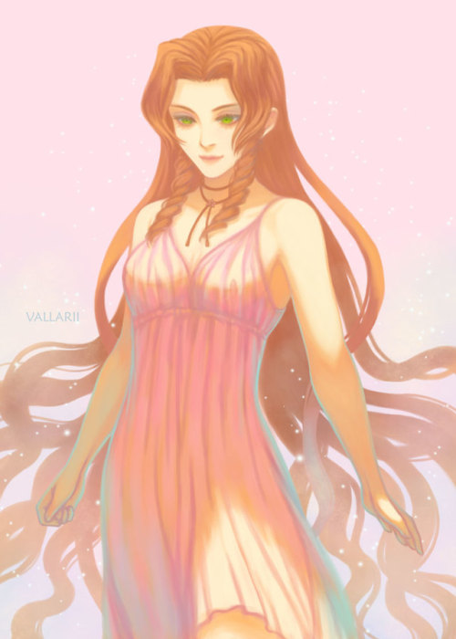 vallarii: I remember back in the day I always draw Aerith with her hair down because I thought she l