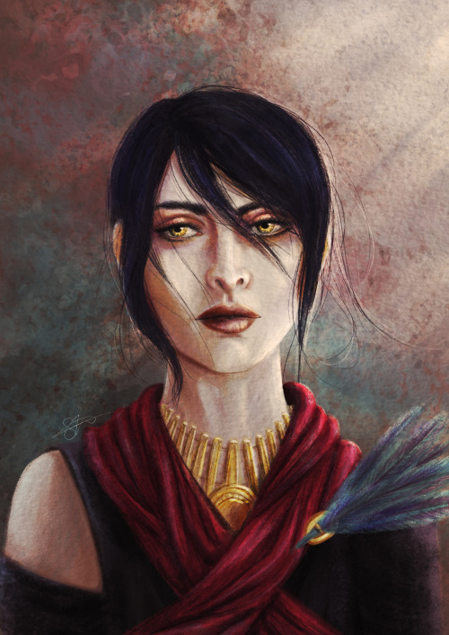 m-m-m-myysurana:Painting my favourite bog witch and I got a lil carried away..Love you Morrigan <