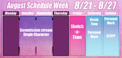 Schedule Change to Stream