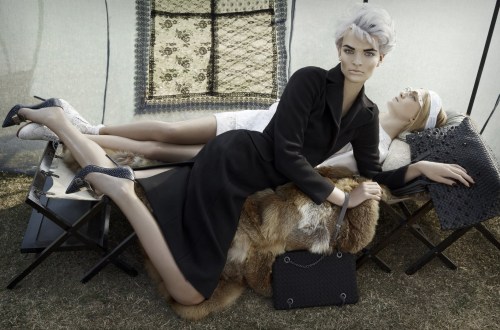 Juliane Grüner and Eloise Showering by David Dunan for Vogue Italia September 2013.Fashion editor: 