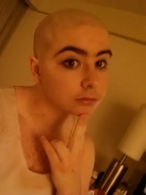 actualprotag:  assorted day 1 pics. i am bald now.