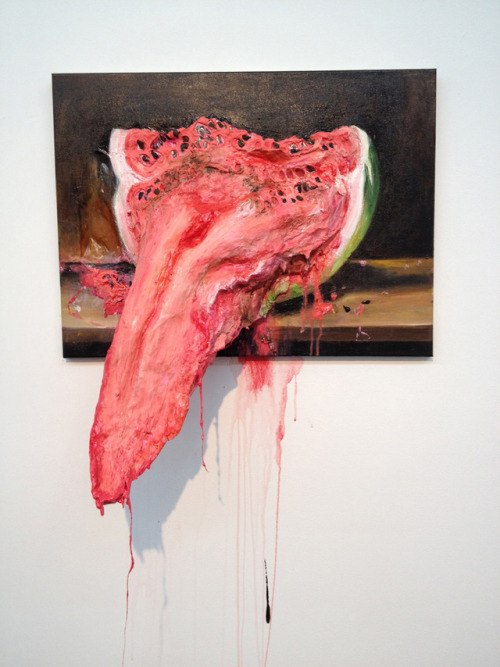 Valerie Hegarty (American, b. 1967, Burlington, VT, USA) - Watermelon Tongue, 2012, Canvas, Stretche