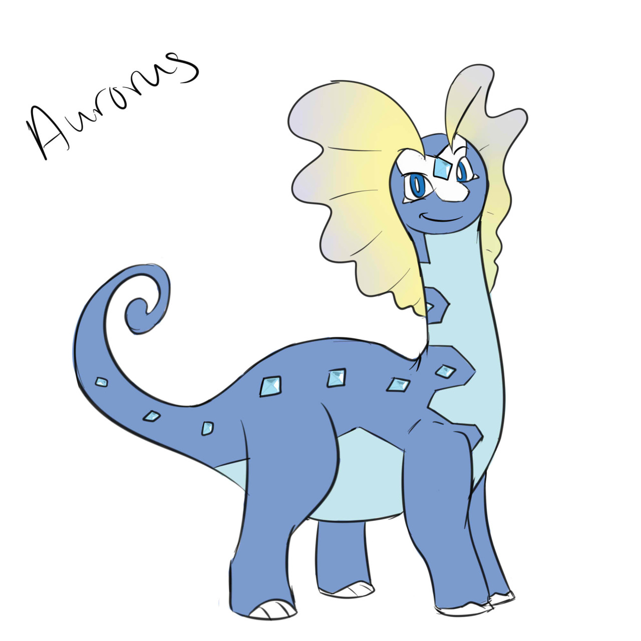 My second fossil pokemon, Aurorus, who I traded to get.  He&rsquo;s also quite