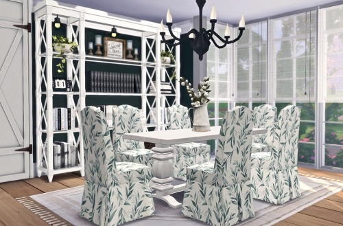 TS4:  Vintage Farmhouse Dining by Sooky 1 - Dining Table 2x1, 19 Swatches, mesh by Chicklet required