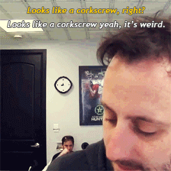 neonanddiamond:“Joke of the week! Ryan the… corkscrew guy.” [X]