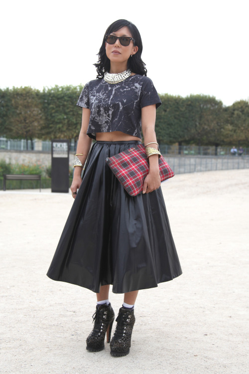 flarefashion: FLARE PFW S’14 Street Style / Photo by Anthea Simms