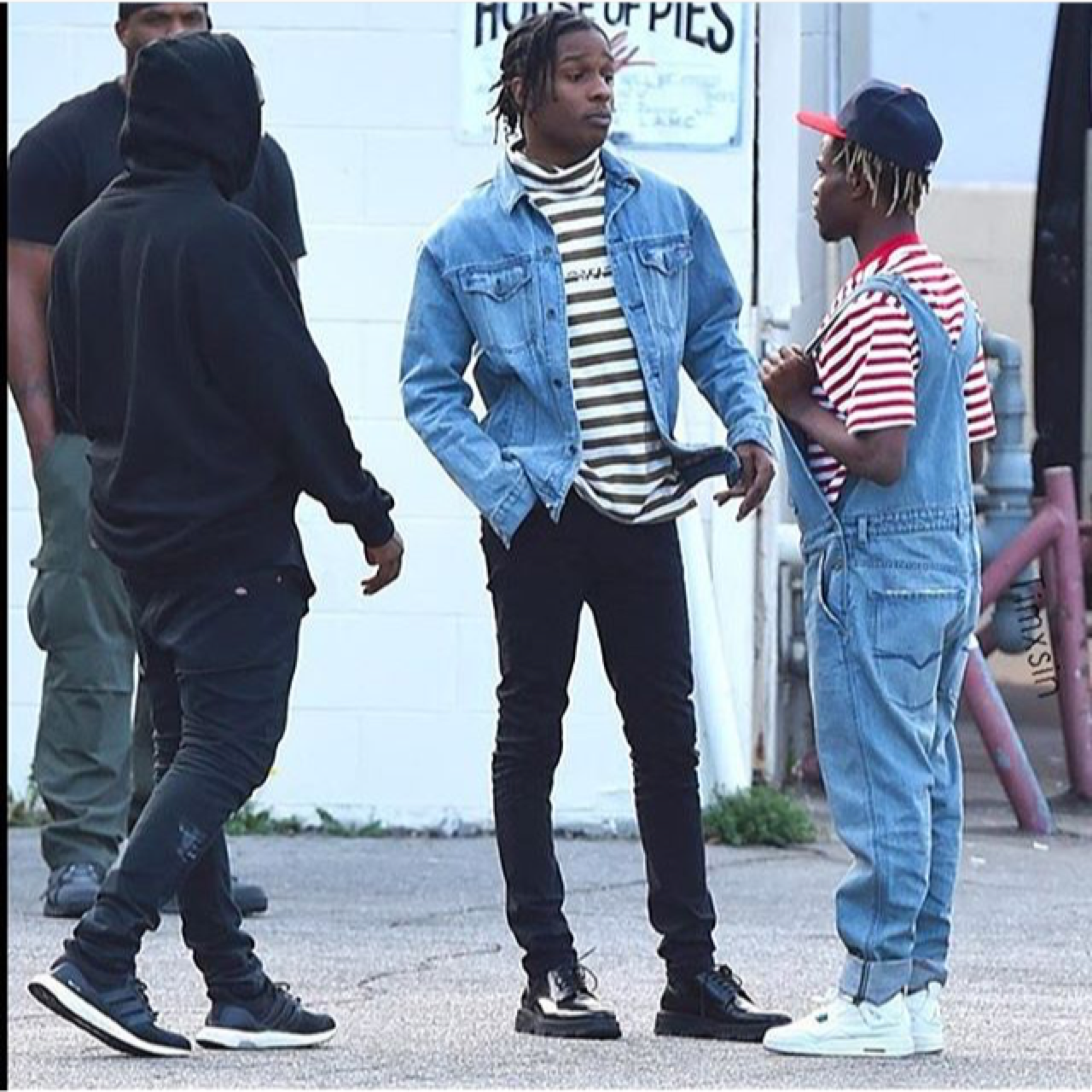 kanyerunawaywest:  Ian, Rocky and Kanye at the House of Pies in LA