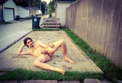Beautiful naked man displaying his sex….a