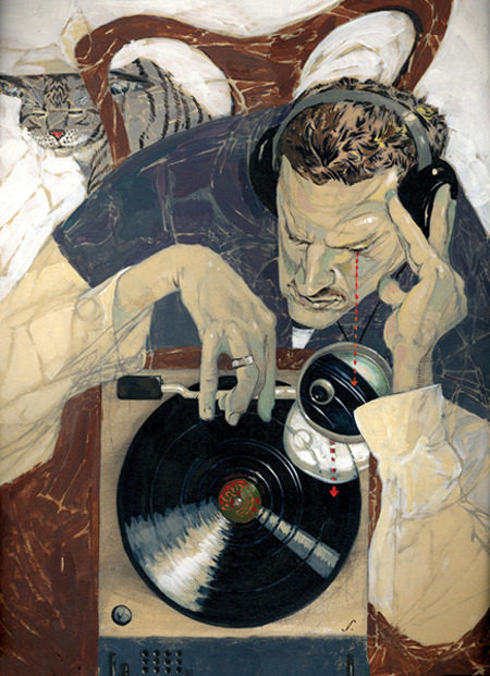 jungleindierock:  Illustration by Sterling Hundley Links: Tumblr  |  Facebook 