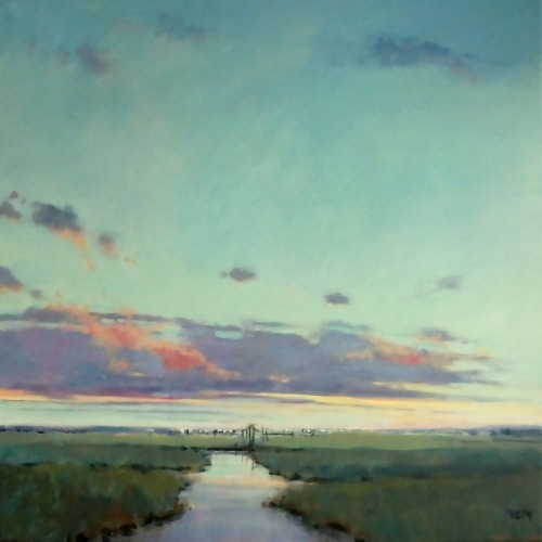 Cees Vegh (Dutch, Netherlands) - Stille Polder, 2014   Paintings: Oil on Cloth 