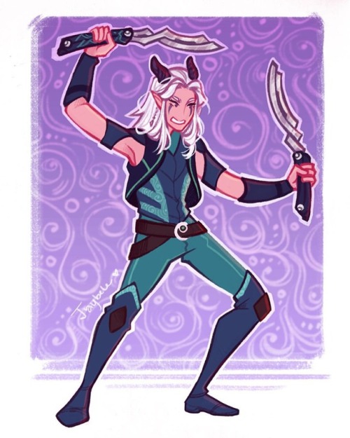 Less than a week into Dragon Prince and Rayla already owns my entire heart. I mean - a badass lady w