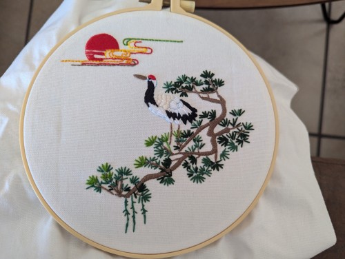 First Embroidery Project! It's From A Beginner Kit Found Online, And I'm Really Proud Of The Result!