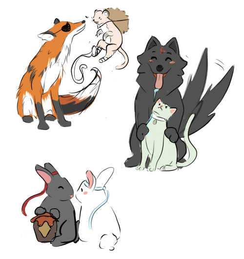 i love very much that all the mxtx pairs have government assignment fursonas.