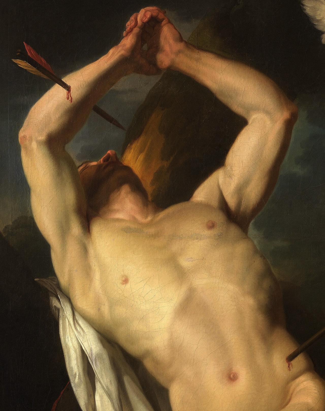  Augustin Van den Berghe (1756-1836)Saint Sebastian (Detail)Oil on canvas, 1777 