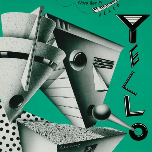 Ernst Gamper, cover artwork for Yello, Claro Que Si, 1981. Edition with covers in green, red and yel