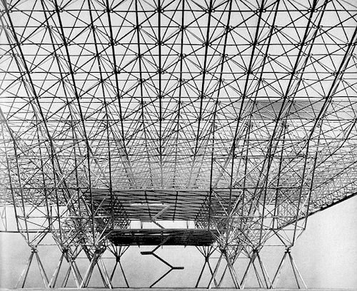 poetryconcrete: Roof Construction for United States Air Force Hangar (Model), by Konr