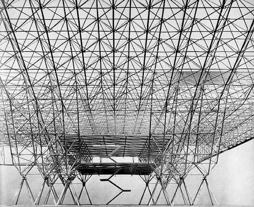 poetryconcrete: Roof Construction for United States Air Force Hangar (Model), by Konrad Wachsmann, 1951-1953. 