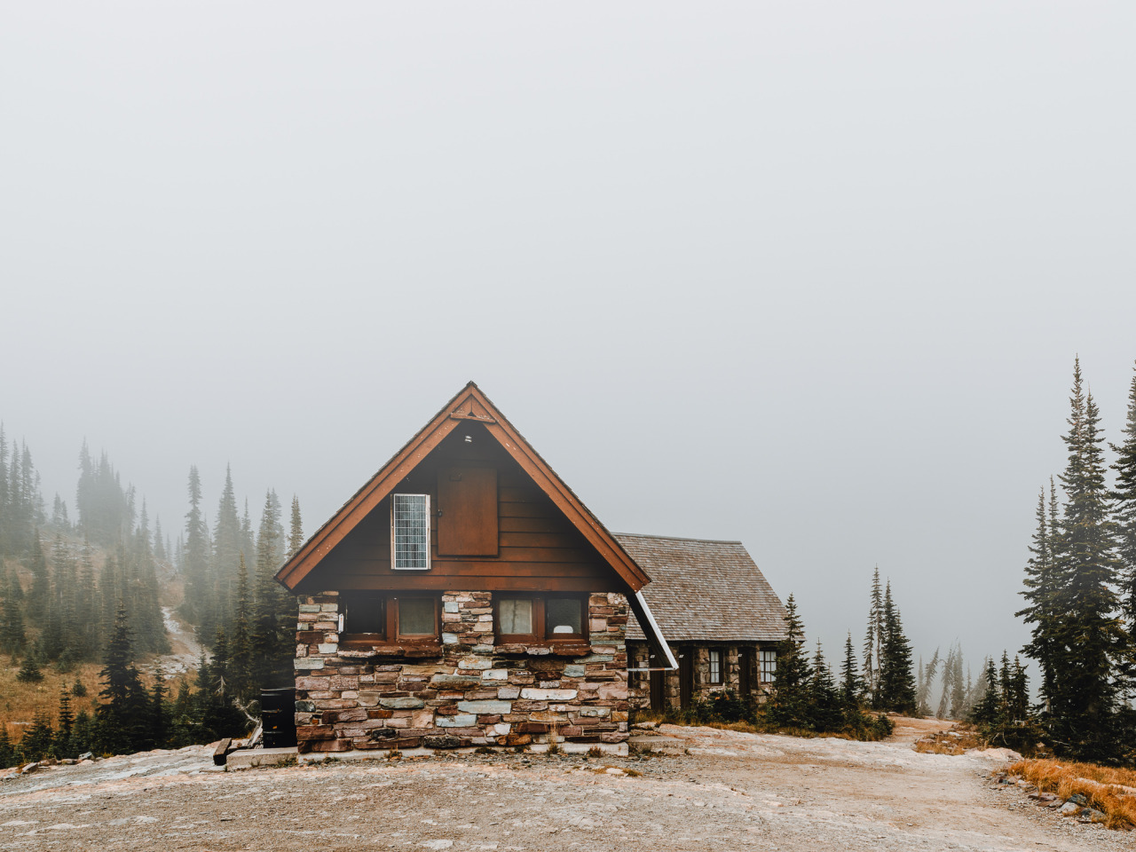 youseethenew:  Foggy morning at the Granite Chalet youseethenew.tumblr.com 
