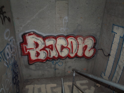 Roller filled throwie back from the days of The High Enders crewBACONRULESIAGOEGOREROSCO