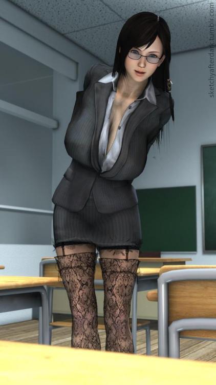 sketchyafterdark:  Kokoro checks in on the classhere’s some smut after a rough week.