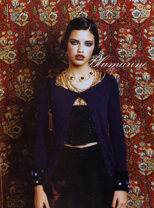 jinxproof: Adriana Lima | Blumarine F/W 1997ph. Ellen Von Unwerth