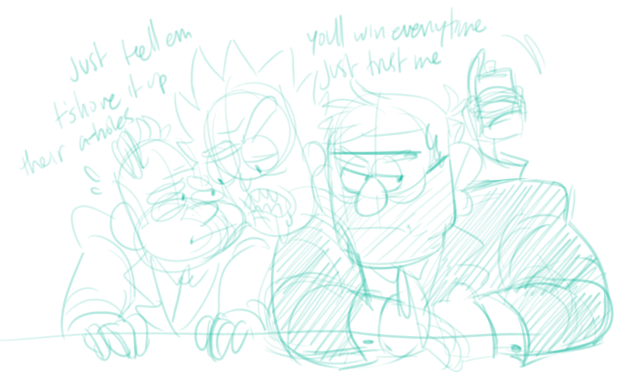 liamniisan:twitter talk abt an au where rick and stan and dewey were all old friends.