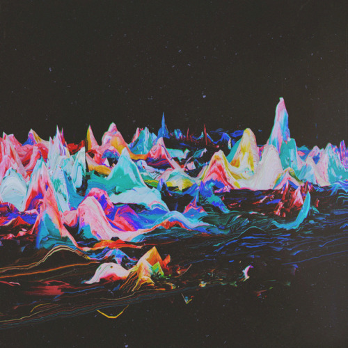 lesstalkmoreillustration:Abstract Glitch Landscape Art Prints By Aertime  *More Things &amp; Stuff