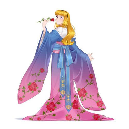 abduloki:unicornships:princessesfanarts:By SunnyPoppyLoveeeeee thissss Japanese Disney Princesses lo