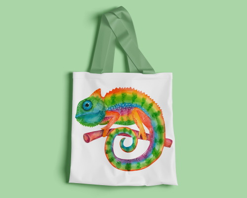  Watercolor Chameleon Sublimation Design PNG - https://designbundles.net/irisart/1753640-watercolor-