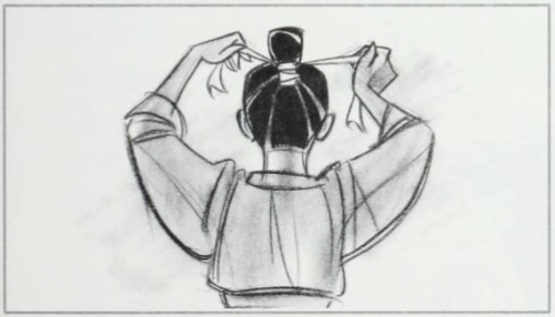 scurviesdisneyblog: Mulan storyboard art by Dean Deblois“This scene was handed to Dean as a single s
