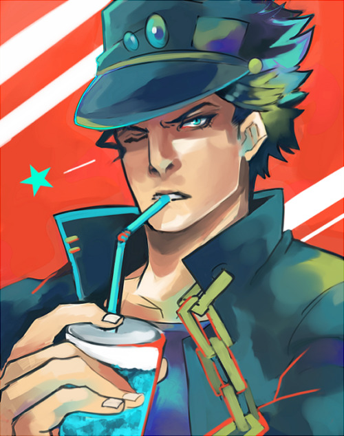 All Jotaro ever wants, is drinkin his slushie without getting punshed in the face. 