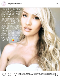 Model Caption Request: Goddess Candice Tells Ed Razek To Edge To Her On Instagram.