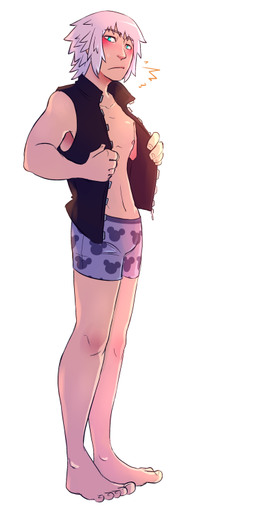 riku-eosphorus:  (( I figured Riku would have some really nice legs underneath those baggy pants… ))