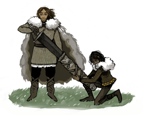 capraiaso: for the prompt ‘ice’“Lord Eddard Stark dismounted and his ward Theon Gr