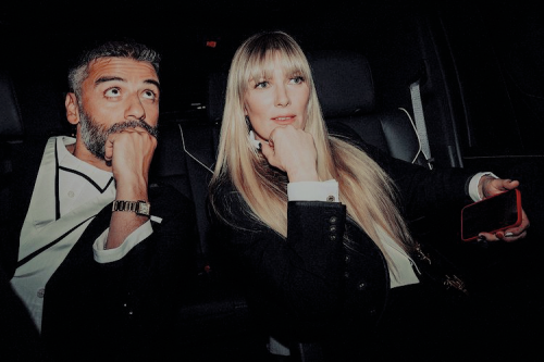 knownasbeacon: OSCAR ISAAC and ELVIRA LIND Behind the Scenes of the Met Gala. [x] [x]