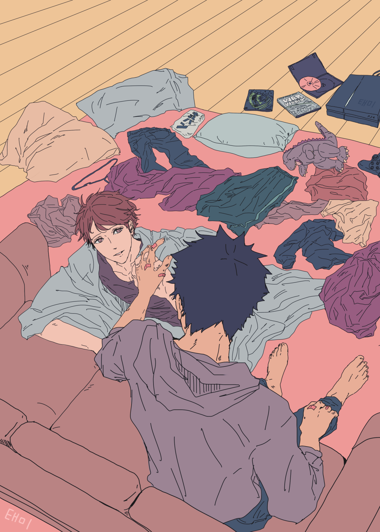 dahliadenoire:  “Good thing you’re not the wrong kind then, huh?” drew a scene