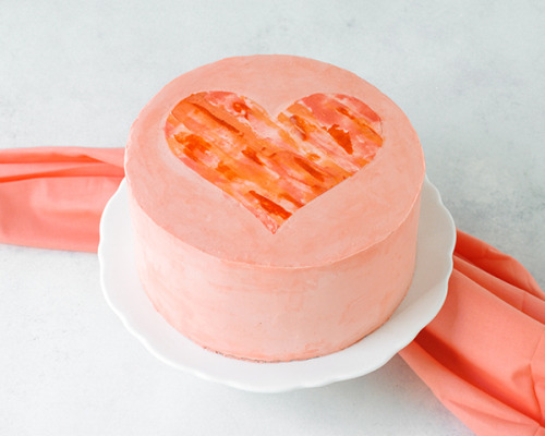 sweetoothgirl:  WATERCOLOR HEART CAKE