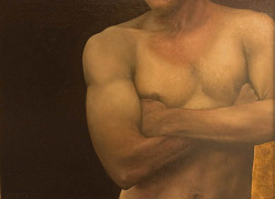 bloghqualls:  Sheila Pomeroy: Man ~ oil on