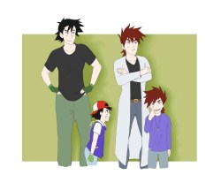 lovetothecucumber:  My canon where Ash outgrows Gary ^^