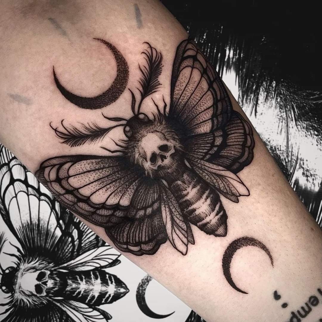 Sacred Tattoo  Goth moth by the one and only missmoths  Done a few  moons back  Facebook