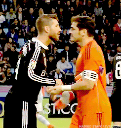Sergio Ramos &amp; Iker Casillas before kick-off (vs Celta) | 26.04.2015  