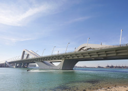 dezeen:  Sheikh Zayed Bridge by Zaha Hadid as photographed by Hufton + Crow