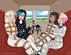 yesididart:  Train Ride by Yes-I-DiDA recent deviantart commission of the client’s original characters enjoying a rather kinky train ride!  