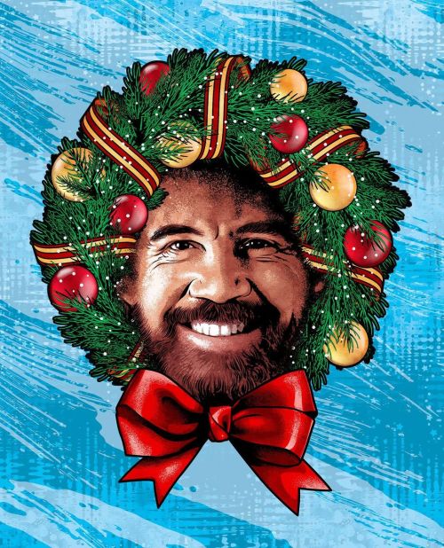 We’re skipping Thanksgiving and going right to Christmas here. Here’s a really fun holiday Bob Ross 