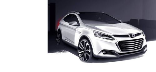 2017 Luxgen U6 facelift official sketch.