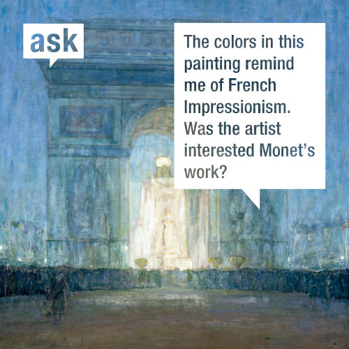 That&rsquo;s interesting, I have never thought of it that way. Henry Ossawa Tanner was heavily inspi